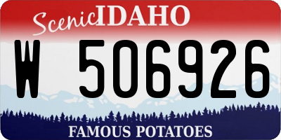 ID license plate W506926