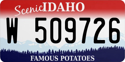 ID license plate W509726