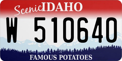 ID license plate W510640