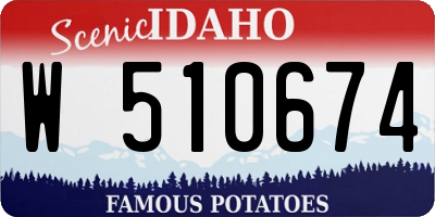 ID license plate W510674