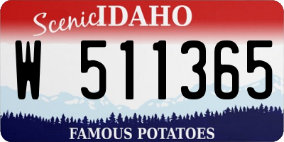 ID license plate W511365
