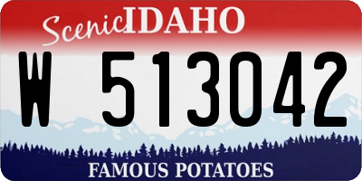 ID license plate W513042