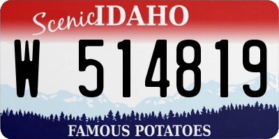 ID license plate W514819