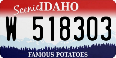 ID license plate W518303