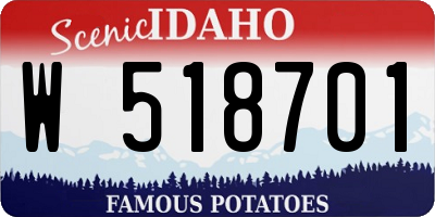 ID license plate W518701