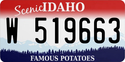 ID license plate W519663