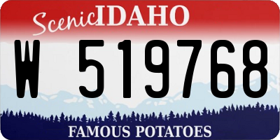 ID license plate W519768