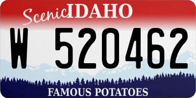 ID license plate W520462