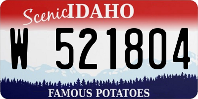 ID license plate W521804