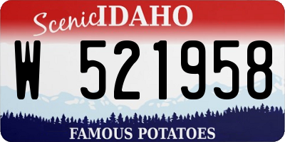 ID license plate W521958