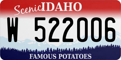 ID license plate W522006