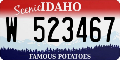 ID license plate W523467