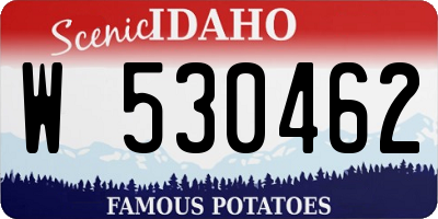 ID license plate W530462
