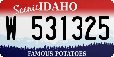 ID license plate W531325