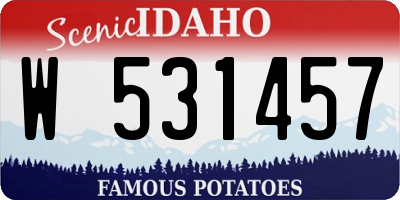 ID license plate W531457