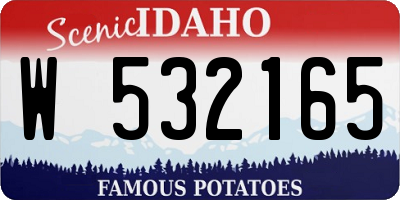 ID license plate W532165