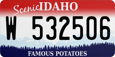 ID license plate W532506