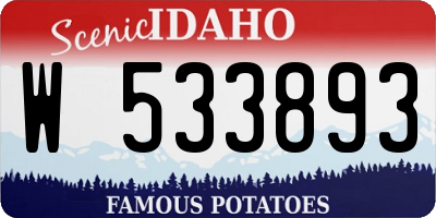 ID license plate W533893