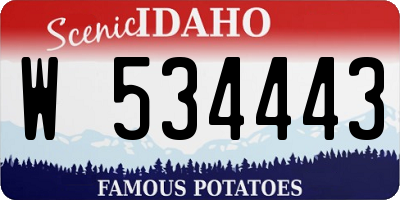 ID license plate W534443