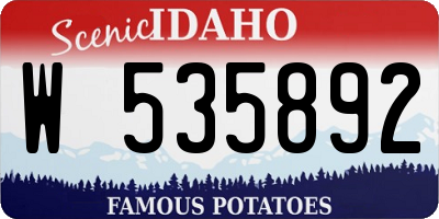 ID license plate W535892