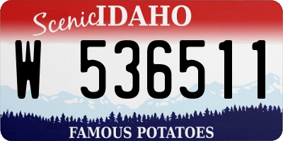 ID license plate W536511