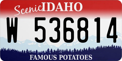 ID license plate W536814