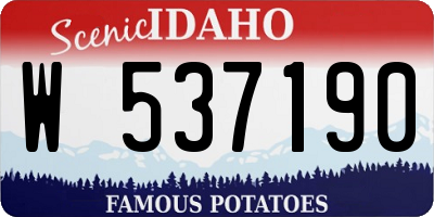 ID license plate W537190