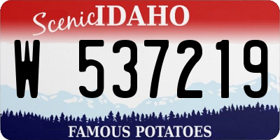 ID license plate W537219
