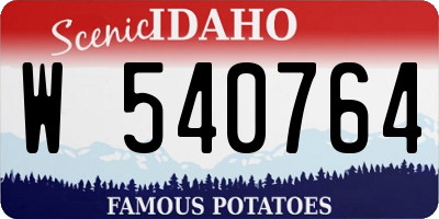ID license plate W540764