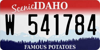 ID license plate W541784