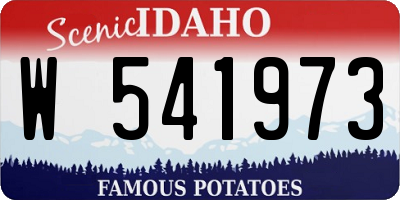ID license plate W541973