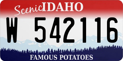 ID license plate W542116