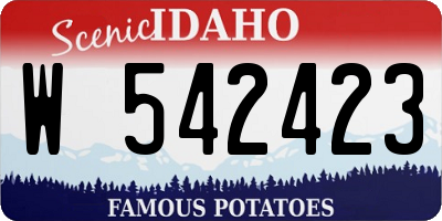 ID license plate W542423