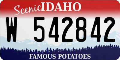 ID license plate W542842