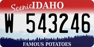 ID license plate W543246