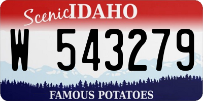 ID license plate W543279