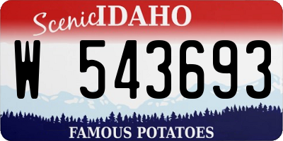 ID license plate W543693