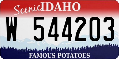 ID license plate W544203