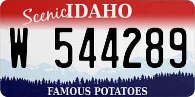 ID license plate W544289