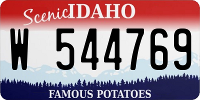 ID license plate W544769