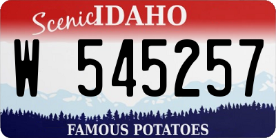 ID license plate W545257