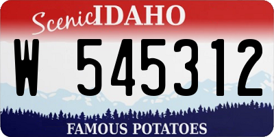 ID license plate W545312
