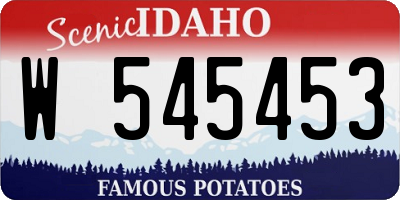 ID license plate W545453