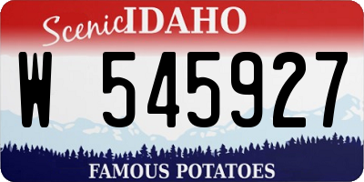 ID license plate W545927