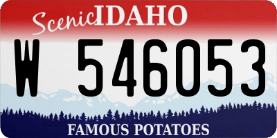 ID license plate W546053