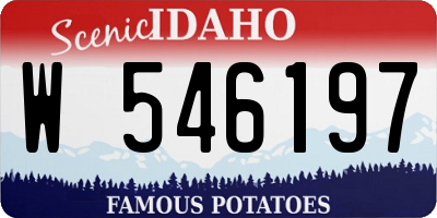 ID license plate W546197