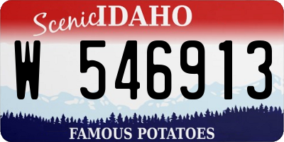 ID license plate W546913