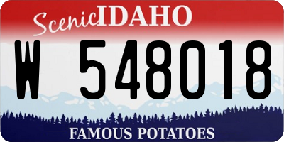 ID license plate W548018
