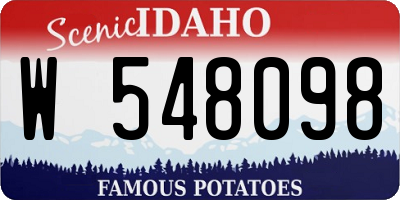ID license plate W548098