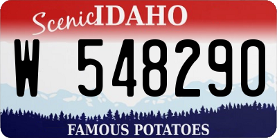 ID license plate W548290